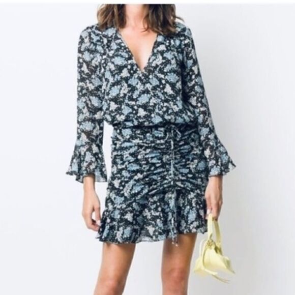 Veronica Beard Sean Silk Floral Mini Dress Size 6 - Picture 11 of 16